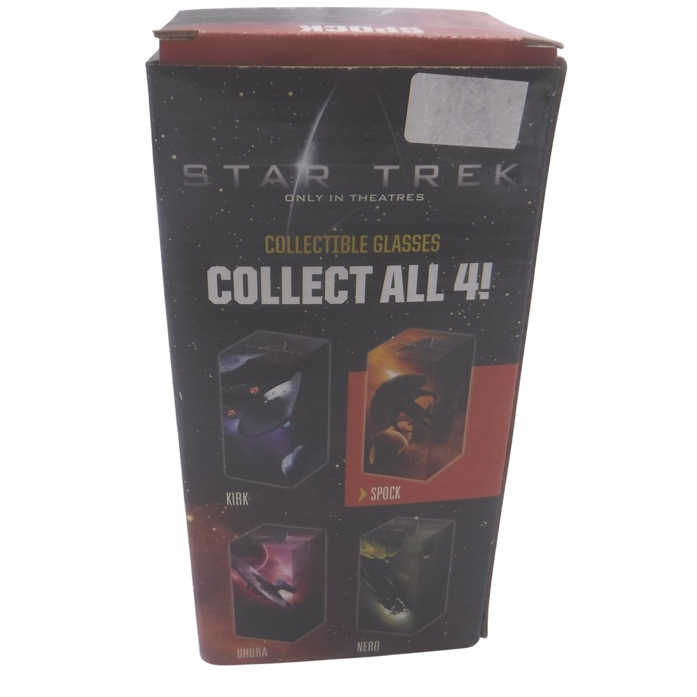 Star Trek SPOCK Collectible Glass 2009 Burger King Glass‎ Collection with Box